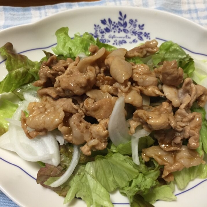 豚肉の辛子醤油サラダ